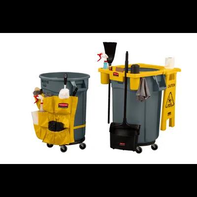 Brute® Rim Caddy 32.82X7.32X27.46 IN Yellow Resin 44 Gallon Standard 4 Compartment 1/Each