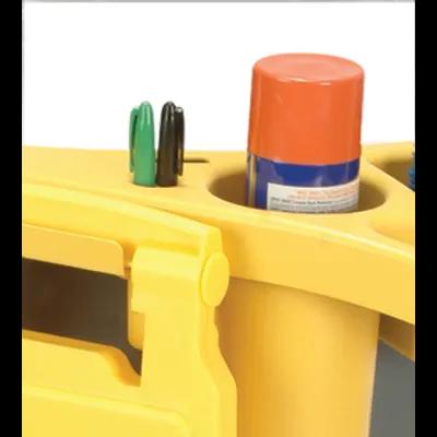 Brute® Rim Caddy 32.82X7.32X27.46 IN Yellow Resin 44 Gallon Standard 4 Compartment 1/Each