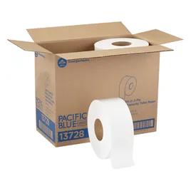 Pacific Blue Select Toilet Paper & Tissue Roll 3.3IN X1000FT 2PLY White Jumbo (JRT) 1000 Sheets/Roll 8 Rolls/Case