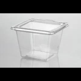 Fresh N' Sealed® Bowl & Lid Combo With Flat Lid 16 OZ PET Clear Square Hinged 240/Case