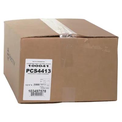 Take-Out Container Base 4.625X4.625X1.375 IN Paperboard White Brown Square 1000/Case