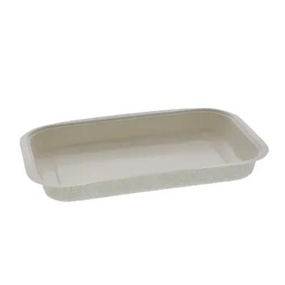 Pressware Classic Stoneware Take-Out Container Base 5.0625X7.8125X1 IN Paperboard White Brown Rectangle Shallow 500/Case