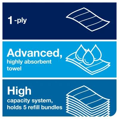 Tork PeakServe Continuous™ Folded Paper Towel H5 8.85X7.91 IN 3.15X7.91 IN White Embossed 410 Sheets/Pack 12 Packs/Case