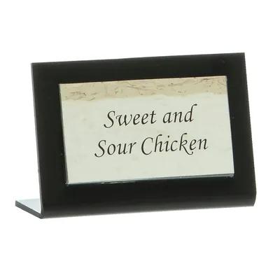 Menu Frame 5.5 IN Acrylic Plastic Black Horizontal 1/Each