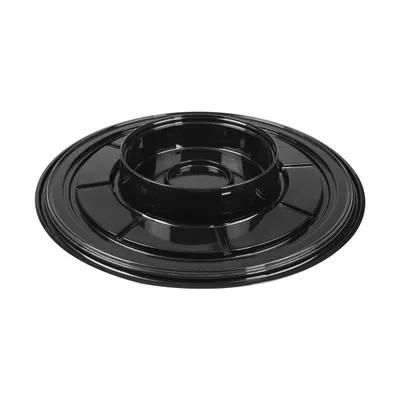 Serving Tray Base 12.94X1.68 IN PET Black Round 110/Case