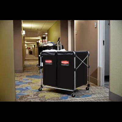 Executive Series Collapsible X-Cart 36X7X34 IN Black Steel 2 4-Bushel Bags 220 Lbs Capacity Multi Stream 1/Each