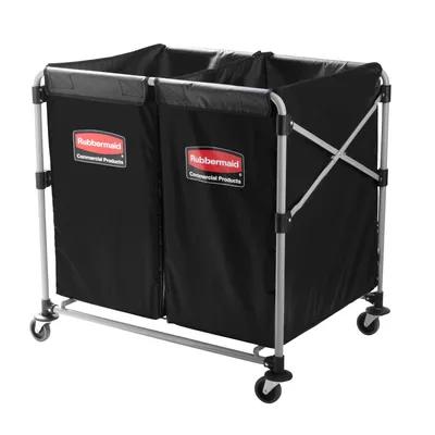 Executive Series Collapsible X-Cart 36X7X34 IN Black Steel 2 4-Bushel Bags 220 Lbs Capacity Multi Stream 1/Each