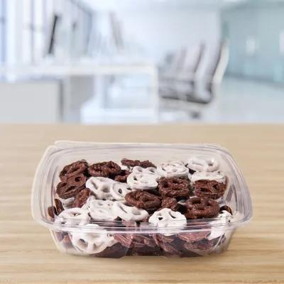 Dart® ClearPac® SafeSeal™ Cold Deli Container Hinged With Flat Lid 35 OZ PET Clear Rectangle 100 Count/Pack 2 Packs/Case