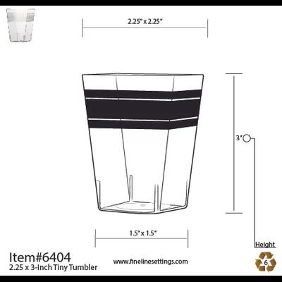 Tiny Temptations Cup Tumbler 4 OZ Plastic Clear 200/Case