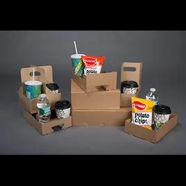 Cup Carrier 10X6.75X2.5 IN 4 Compartment Paper Kraft Without Handle Reusable 250/Case