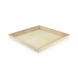 Serving Tray 12.2X12.2X1.5 IN Wood Natural Square Heavy Duty Grease Resistant 1 Count/Pack 10 Packs/Case 10 Count/Case