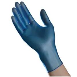Gloves Large (LG) Blue Vinyl Powder-Free 100 Count/Pack 10 Packs/Case 1000 Count/Case