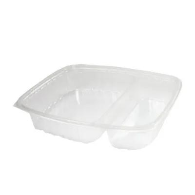 Dart® ClearPac® Deli Container Base 32.8 OZ 2 Compartment OPS Clear Rectangle 250/Case