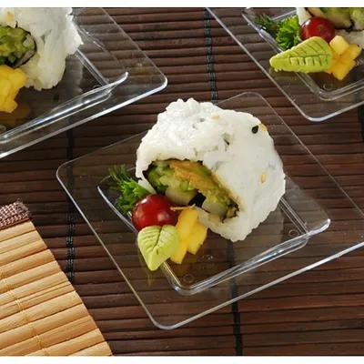 Tiny Temptations Serving Tray 3X3 IN Plastic Clear Square 200/Case