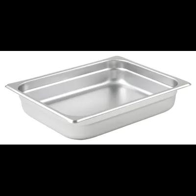 Steam Table Pan 1/2 Size 2.5 IN 18/8 Stainless Steel 1/Each