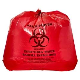 Biohazard Bag 40X47 IN Red Plastic 1.3MIL 100/Case