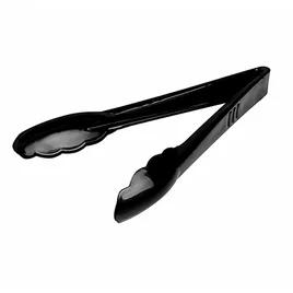 Tongs 9 IN Plastic Black Individually Wrapped Scalloped 72/Case