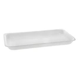 25PZ Supermarket Tray 15X8X1.25 IN Polystyrene Foam White Rectangle 200/Case