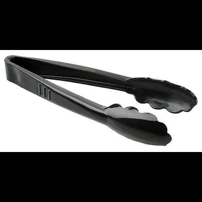 Serving Tongs 9 IN Plastic Black Scalloped 72/Case