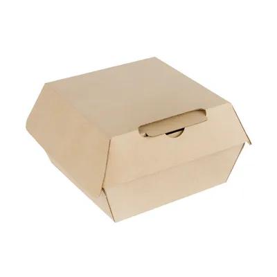 Bagcraft® EcoCraft® Take-Out Box Hinged With Dome Lid 4X4X2.81 IN Paper Kraft Square 600/Case