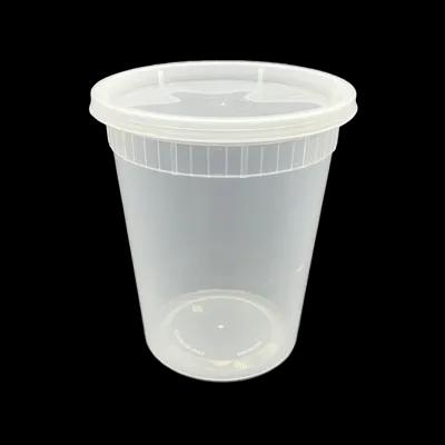 Deli Container Base & Lid Combo 32 OZ Plastic 240/Case