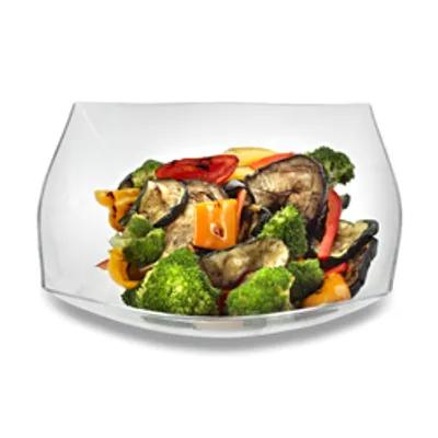 Serving Bowl 64 OZ Plastic Clear Square 50/Case