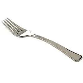 GlimmerWare Salad Fork Plastic Silver 600/Case