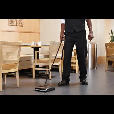 Executive Series Floor Sweeper 7.5 IN Black Galvanized Steel ABS Dual Action 1/Each