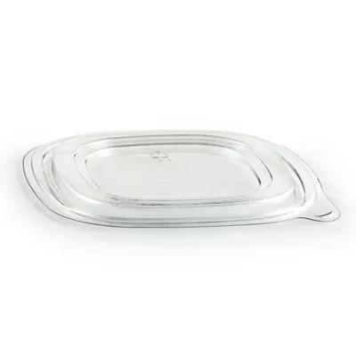 Lid 8.13X8.13X0.34 IN 1 Compartment RPET Clear Square For Cold Bowl Crack Resistant Leak Resistant 150/Case