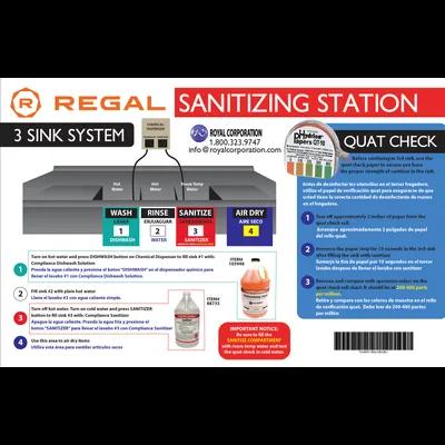 Regal 3-Sink Chart 11X17 IN 1/Each