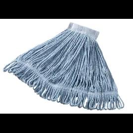 Super Stitch® Mop Head Medium (MED) 20 OZ Blue Cotton Synthetic Blend Loop End Launderable 5IN Headband 1/Each