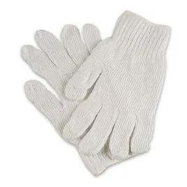 Gloves Large (LG) White Cotton String Knit 12/Pack