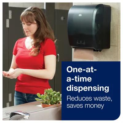 Tork Paper Towel Dispenser 9.32X12.32X15.95 IN Plastic Wall Mount Black Hard Roll Mechanical Manual 1/Each