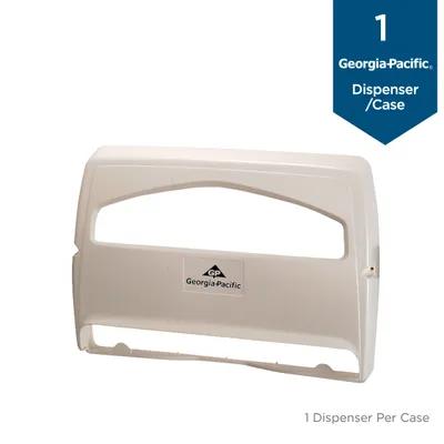 Safe-T-Gard® Toilet Seat Cover Dispenser 11.75X2.5X11.75 IN White 1/2 Fold Hygienic Durable Touchless 1/Each