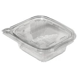 Deli Container Hinged With Flat Lid 12 OZ RPET Clear Rectangle Tamper-Evident 240/Case