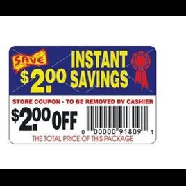 Instant Savings $2 Off Label 2X3 IN 250/Roll