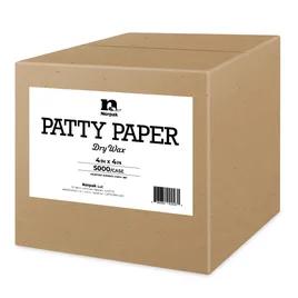 Burger Patty Sheet 4 IN Dry Wax Paper Round 5000/Box