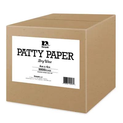 Burger Patty Sheet 4 IN Dry Wax Paper Round 5000/Box