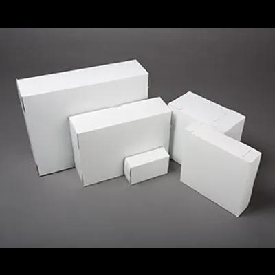 Easy Lock Cake Donut Box 15X11.5X2.25 IN SUS Paperboard CRB White Rectangle Lock Corner 1-Piece 100/Bundle