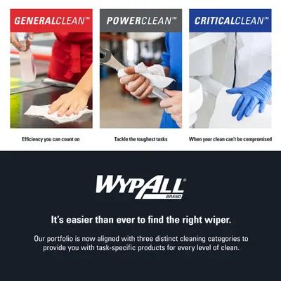 WypAll® X60 All Purpose Cleaning Cloth 11.1X16.8 IN HydroKnit White Brag Box 236/Case