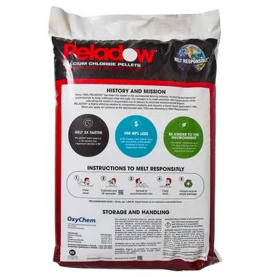 Peladow Ice Melt 50 LB White Calcium Chloride Pellets Bag 1/Each