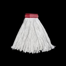 Mop Head White Red Rayon 4PLY Cut End 1/Each