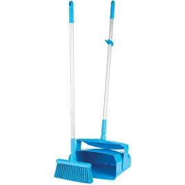 Lobby Pan & Broom 14.625X7.125 IN 37IN Blue PP Plastic With Hanging Hole Color Coded 1/Each