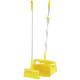 Lobby Pan & Broom 14.625X7.125 IN 37IN Yellow PP Plastic With Hanging Hole Color Coded 1/Each