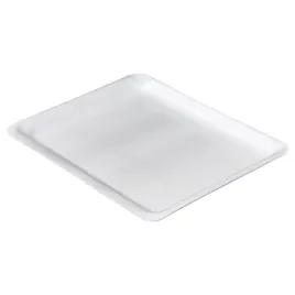 9L Meat Tray 11.75X9.75X0.5 IN 1 Compartment Polystyrene Foam White Rectangle 200/Bundle