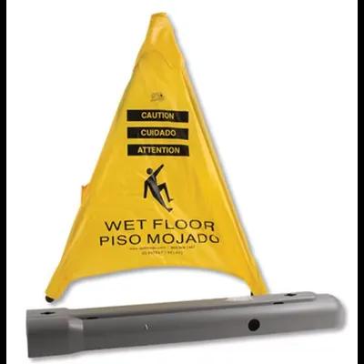 Safety Cone 33.5X2.5X2.7 IN Gray Yellow Pop-Up Cone Sleeve Water Resistant 12/Case