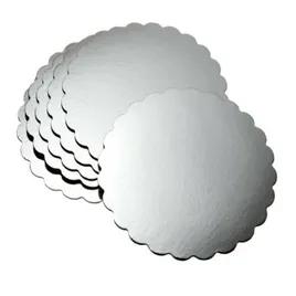 Cake Circle 6 IN Paperboard Silver Scalloped 400/Case