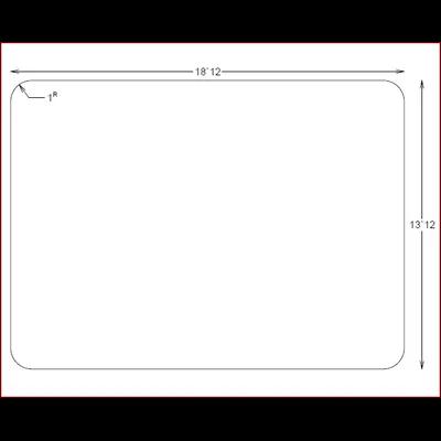 Cake Board 1/2 Size 18.75X13.75 IN Corrugated Paperboard White Brown Plain Edge Uncoated 50/Case