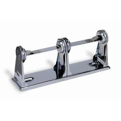Toilet Paper Dispenser Metal Chrome Plated Wall Mount Double Roll 1/Each