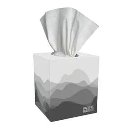Pacific Blue Facial Tissue 8.4X7.5X5.25 IN 2PLY White 1/2 Fold Cube Box EPA Indicator 3060/Case